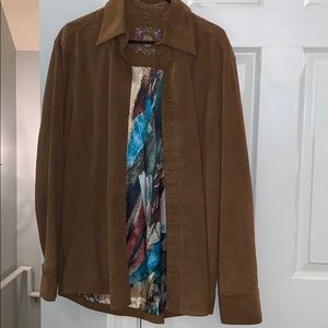 XL Robert Graham leather shirt-jack
